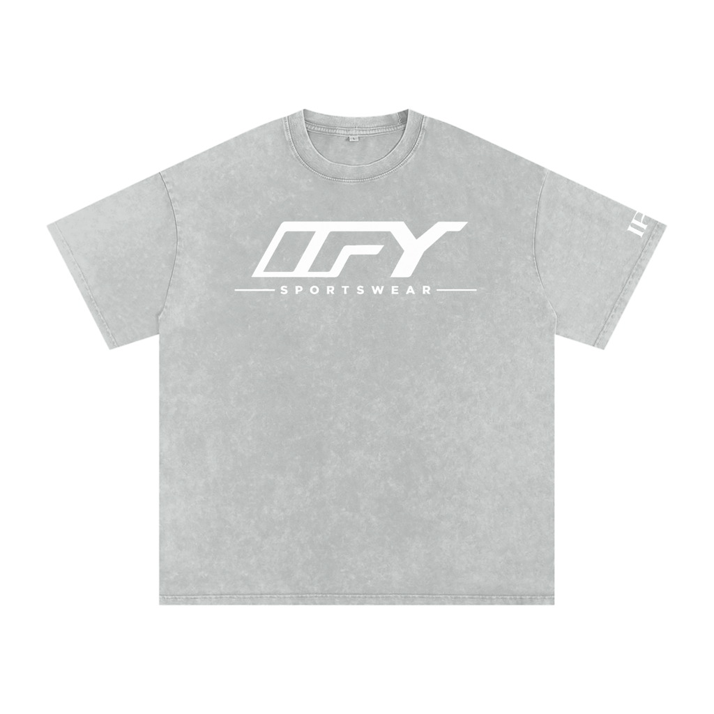 Snow Washed Oversized Cotton T-Shirt