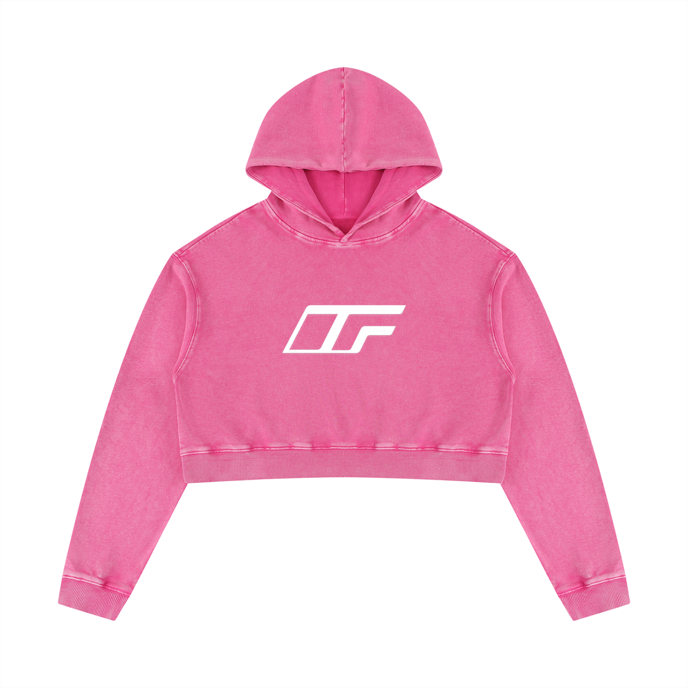 Elevate Your Everyday Look with Our Women's Mineral Washed Crop Hoodie