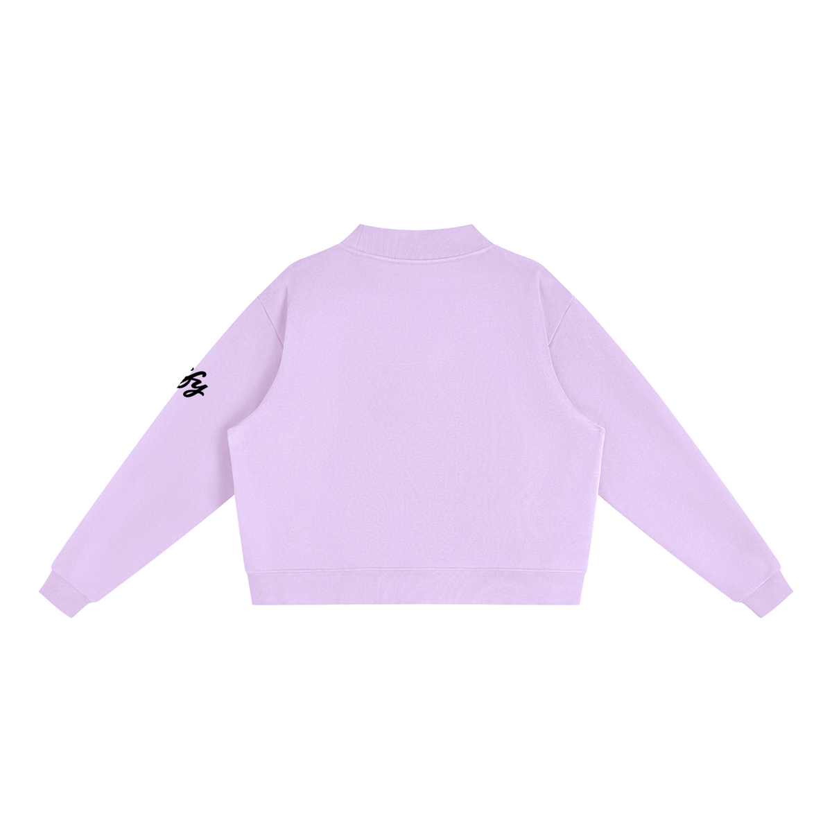 Oversized Mock-Neck Fleece Sweatshirt