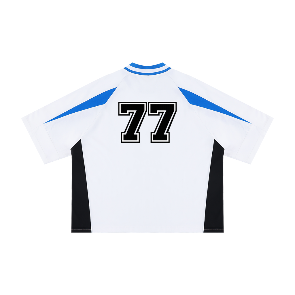 Unisex Oversized Color Block V-Neck T-Shirt