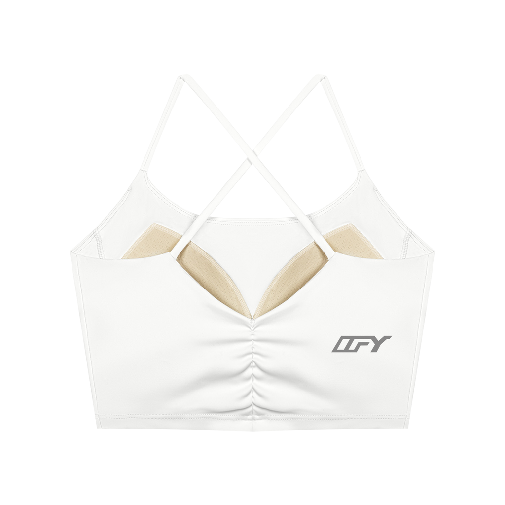 Ruched Cropped Yoga Tank Top
