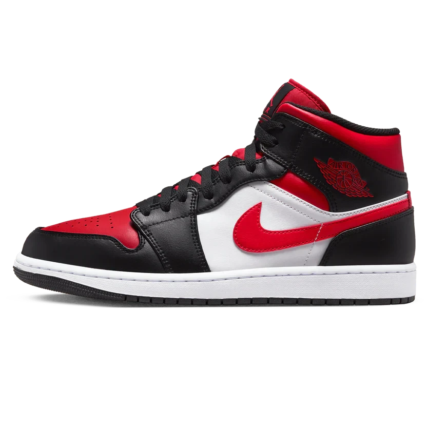 Jordan 1 Mid 'Black Fire Red'