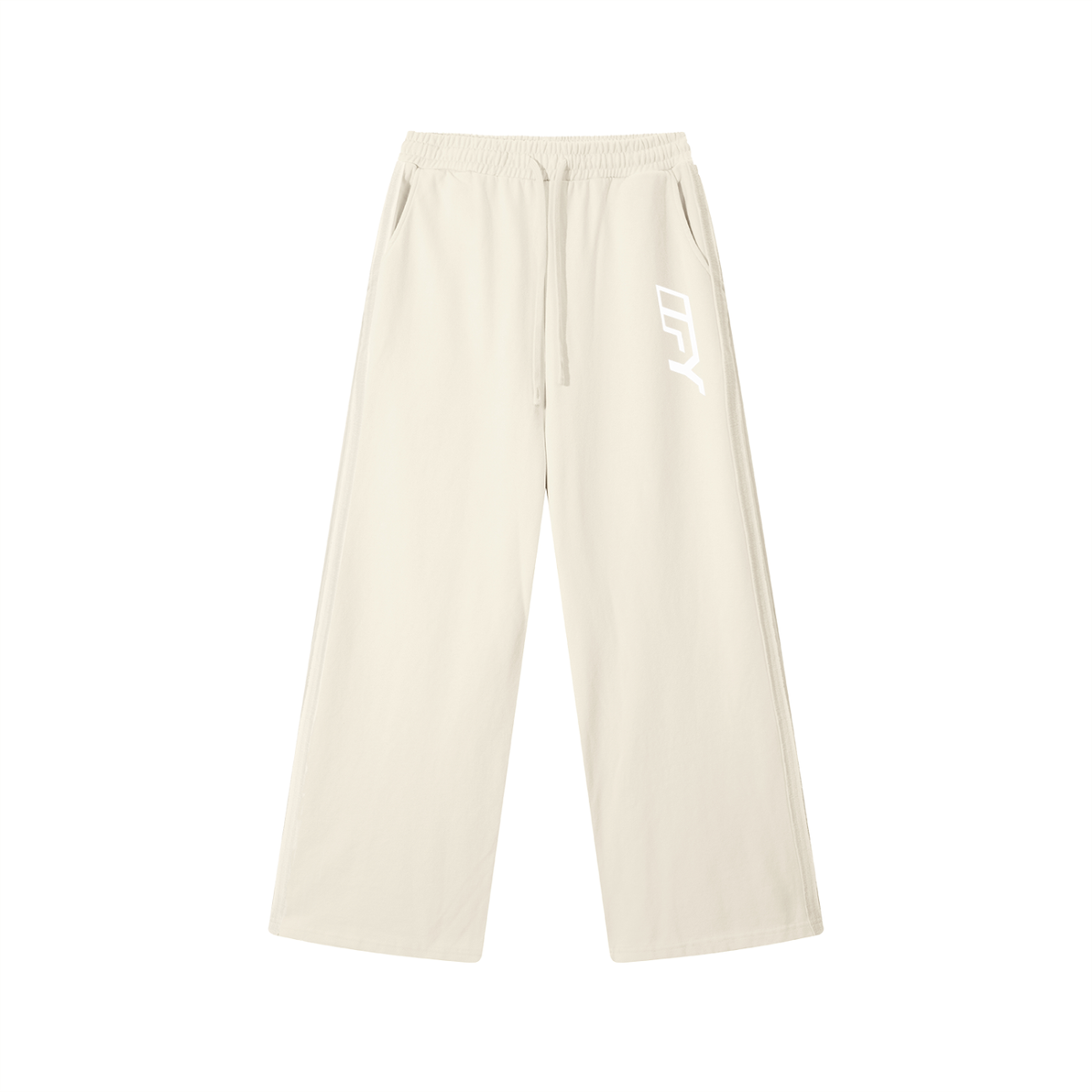 Contrast Tape Straight-Leg Sweatpants