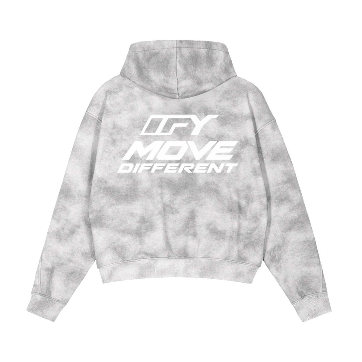 Dirty Washed Zip-Up Fleece Hoodie