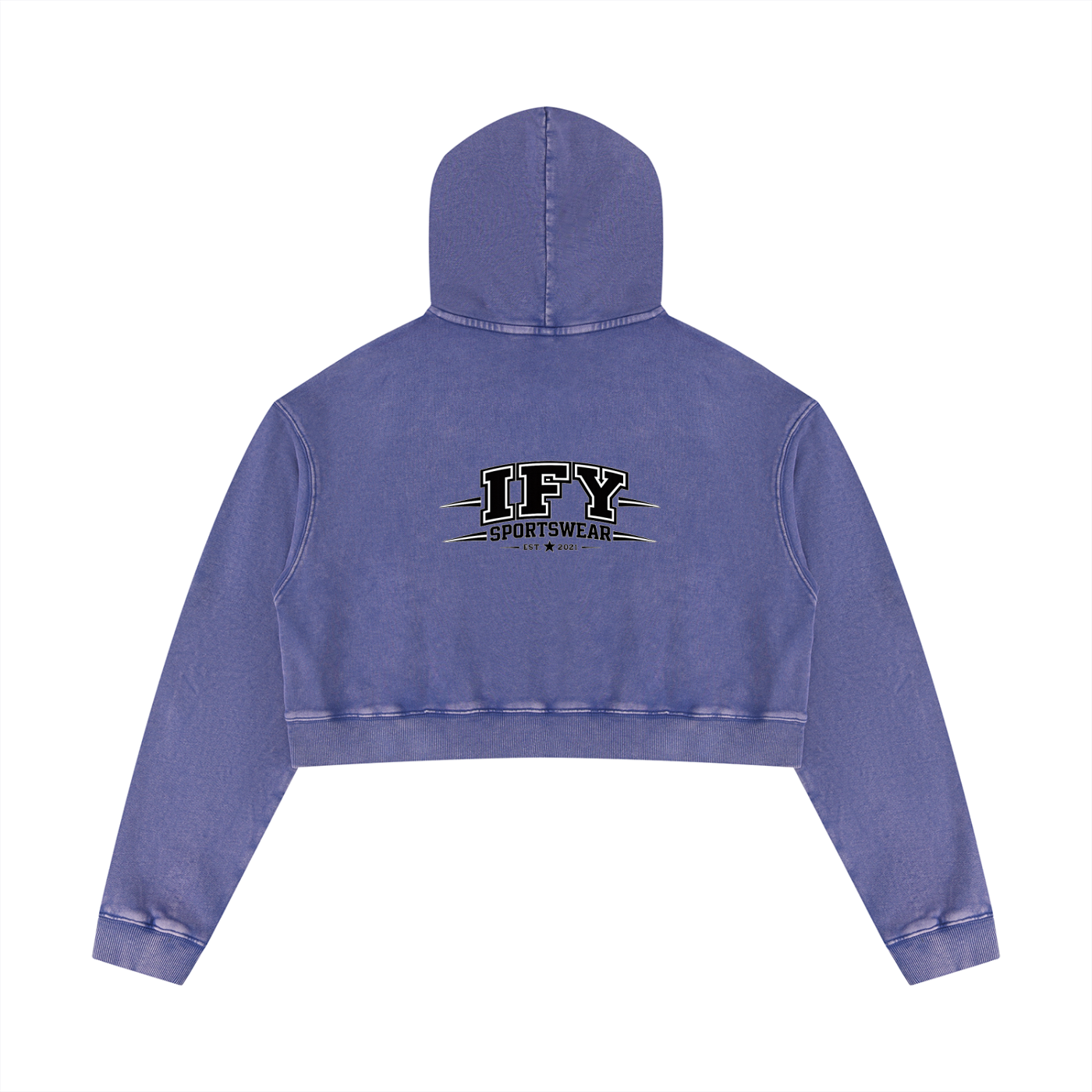 Elevate Your Everyday Look with Our Women's Mineral Washed Crop Hoodie