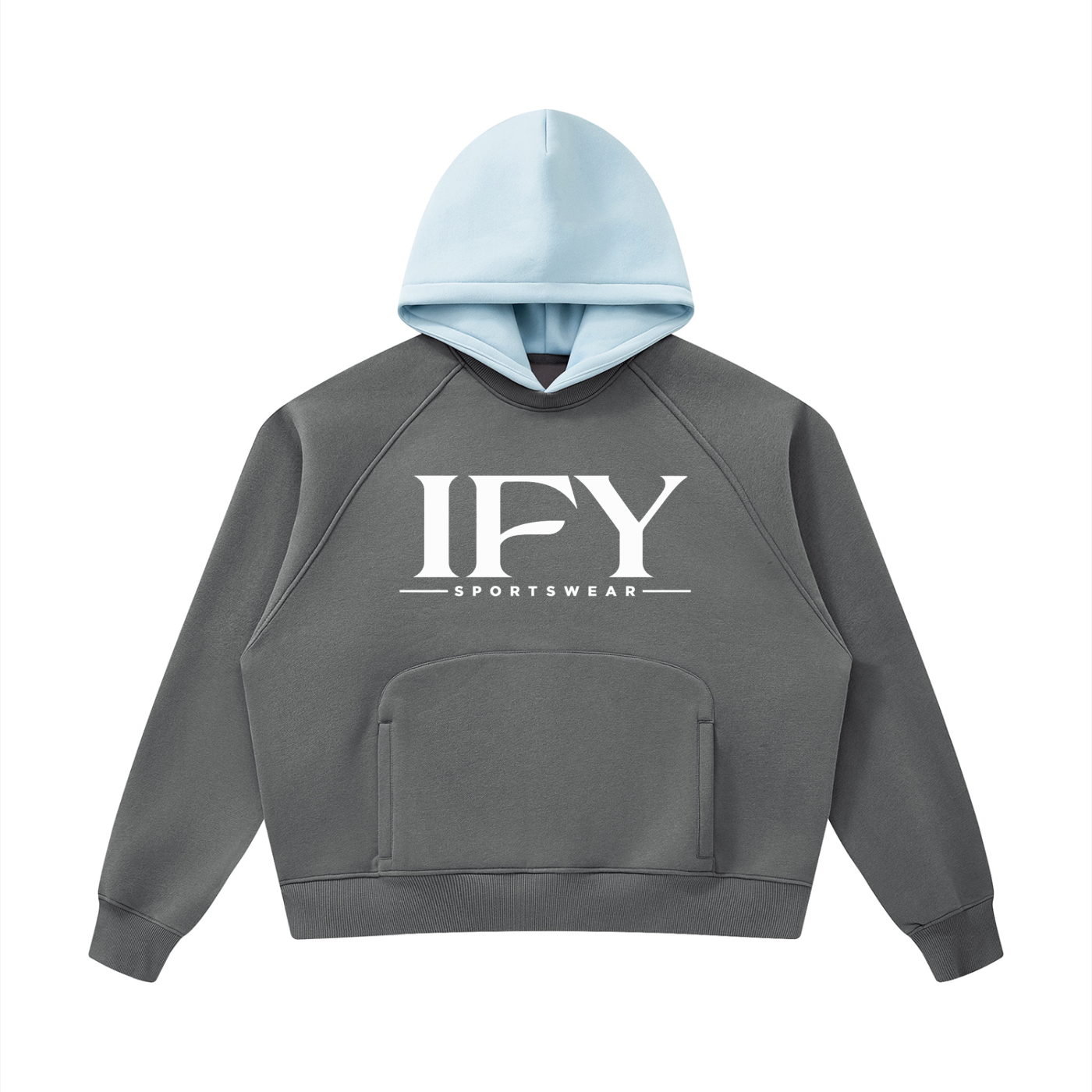 Unisex Fleece Raglan Color Block Hoodie
