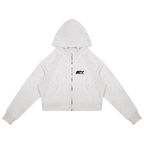 Cropped Zip Hoodie & Wide-Leg Fleece Set