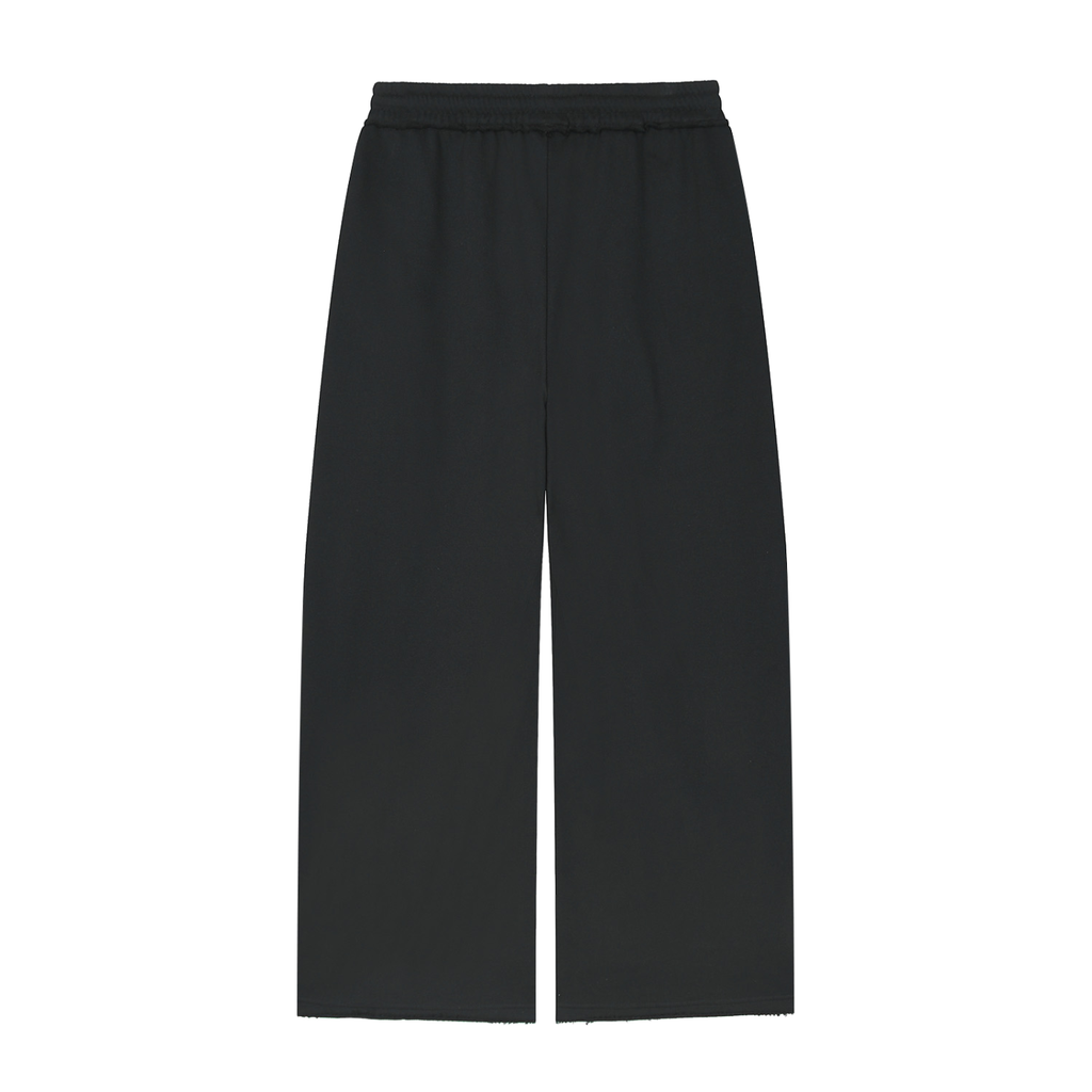 Wide Leg Raw Edge Sweatpants