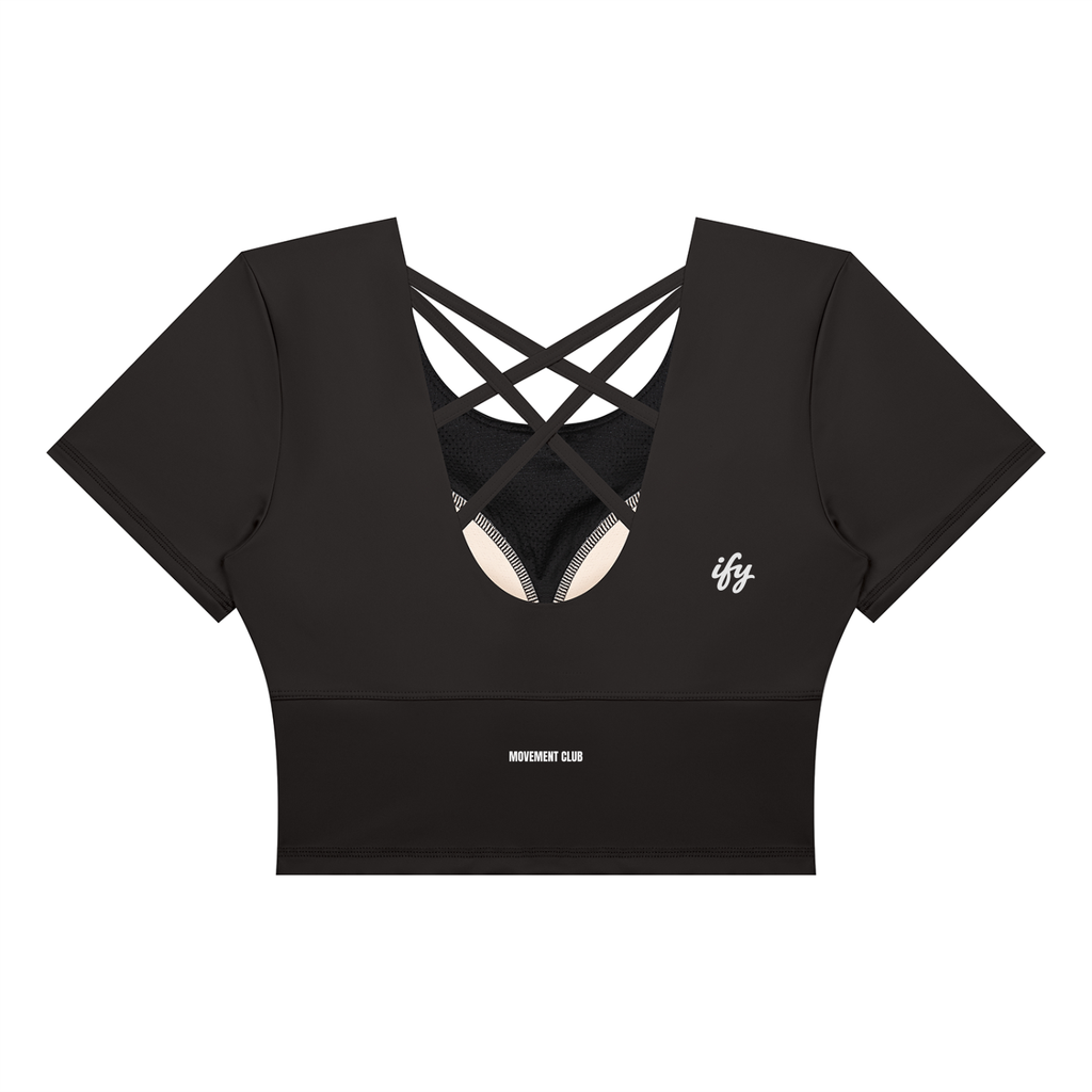 Short-Sleeve Yoga Crop T-Shirt
