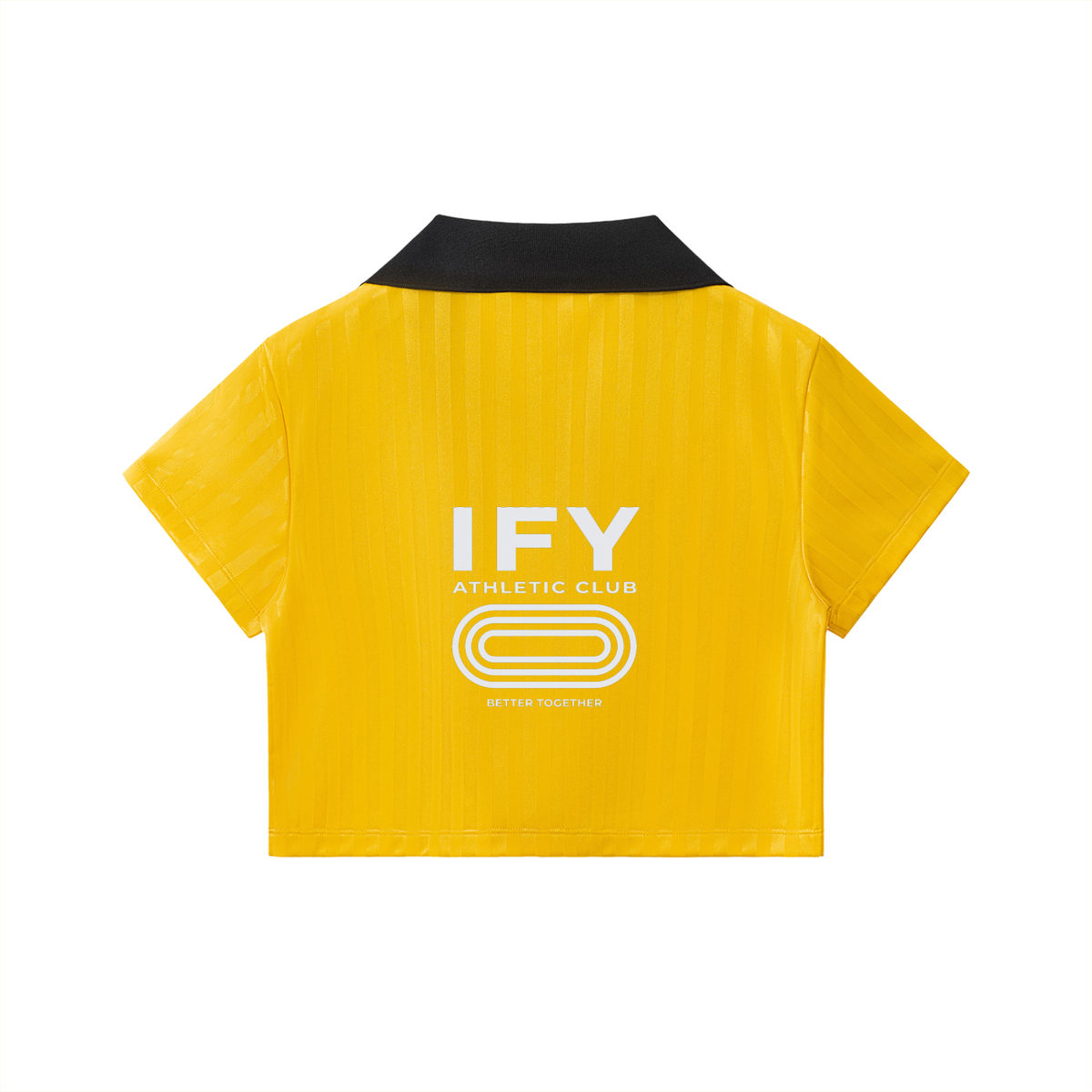 Cropped Jersey with Contrast Collar