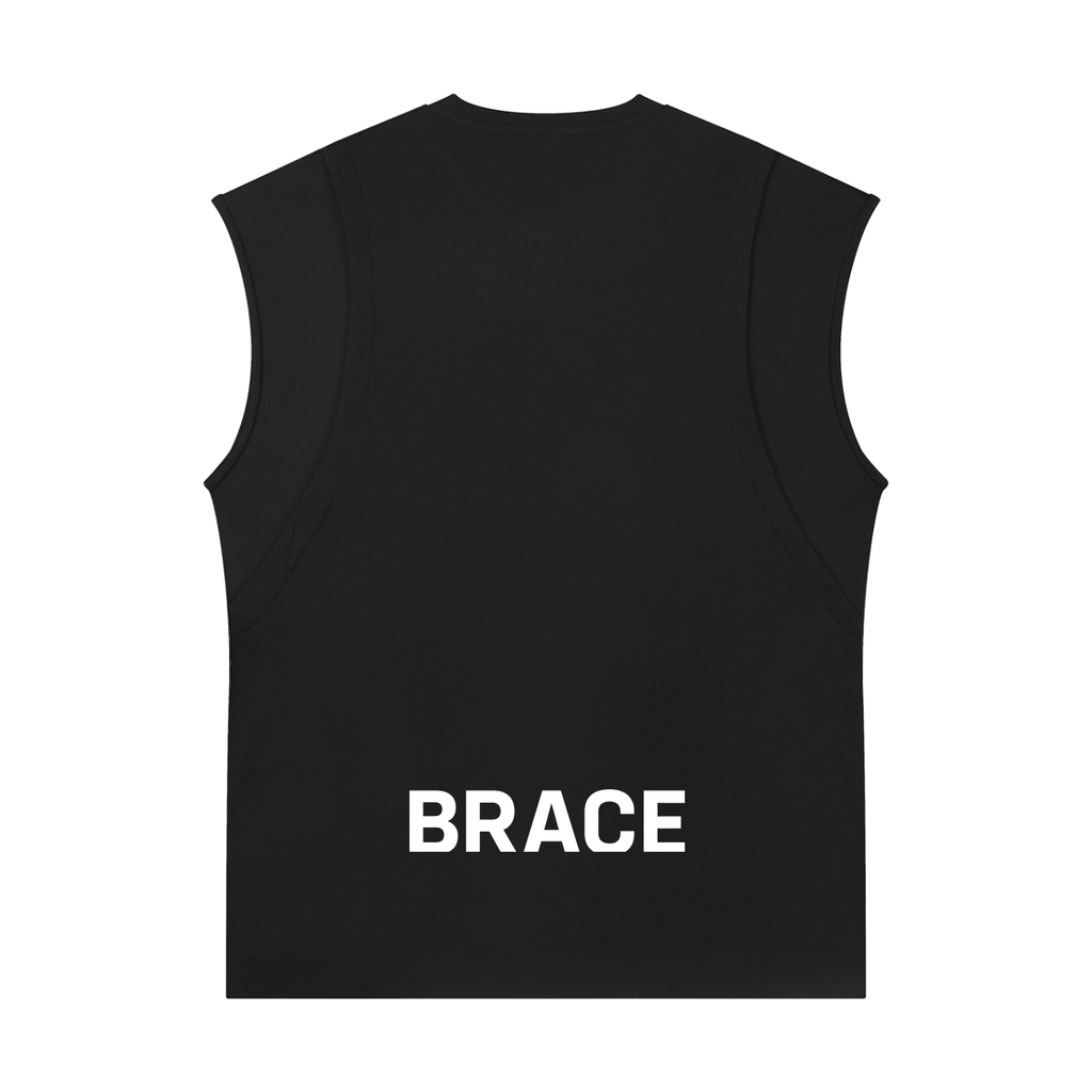 BRACE Spliced Panel Sleeveless Muscle T-Shirt