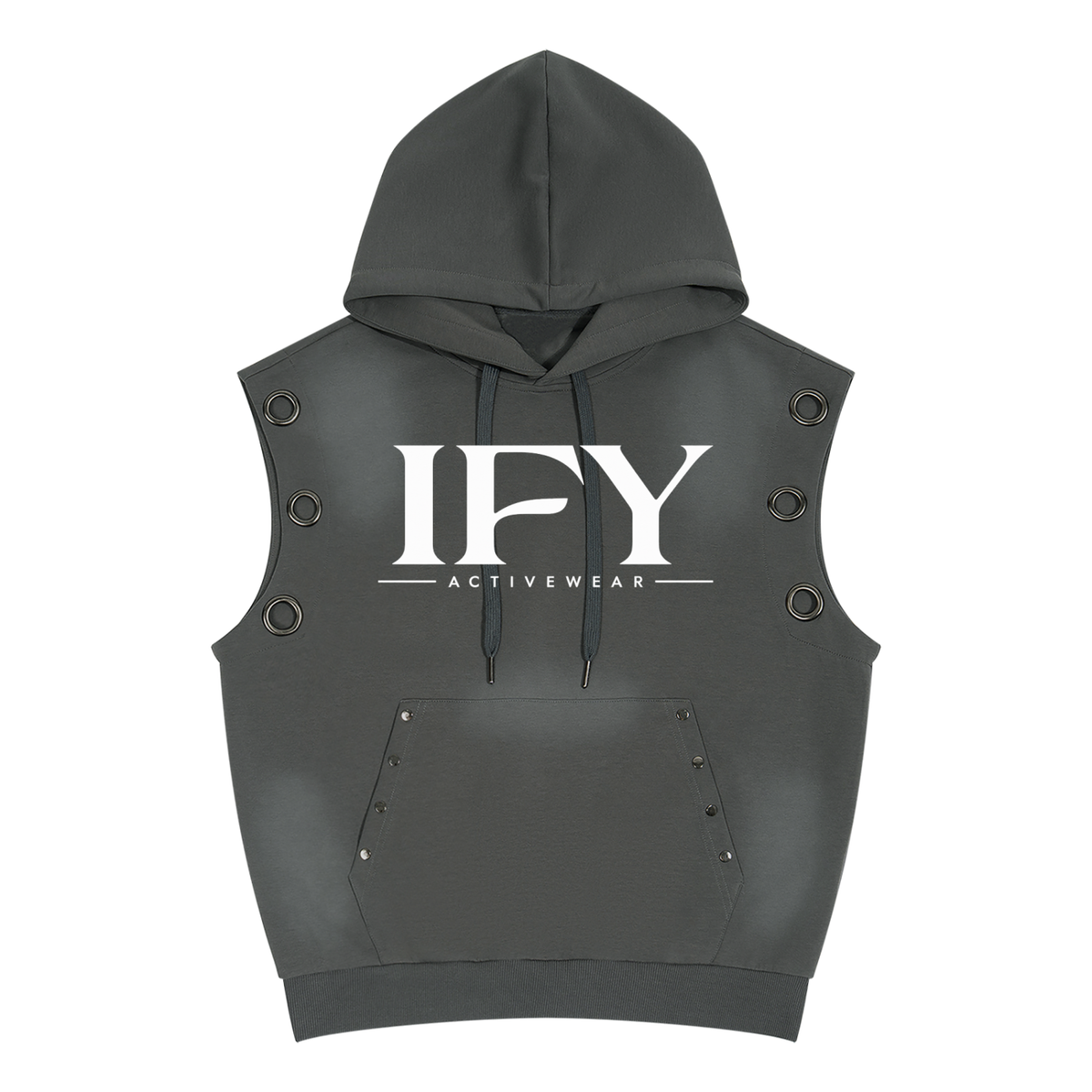 Elevate Your Style with Our Vintage Wash Sleeveless Hoodie