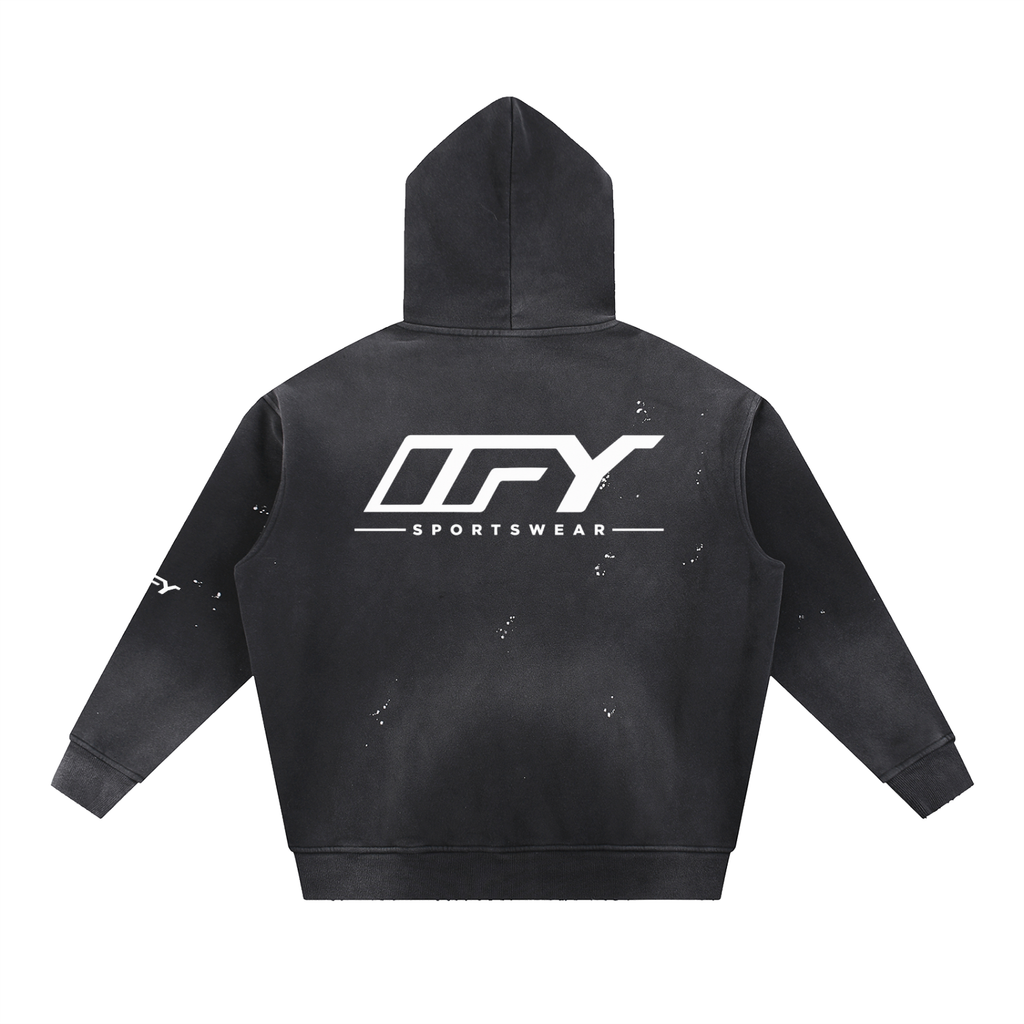 Vintage Washed Frayed Fleece Hoodie - Your Go-To Cozy Essential