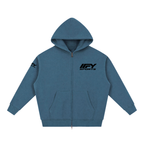 Oversized Two-Way Zip Fleece Hoodie