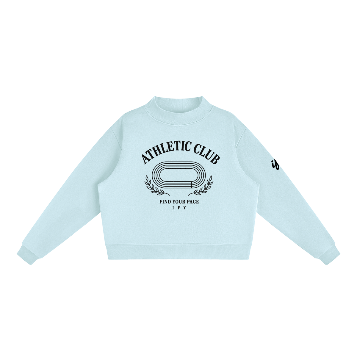 Oversized Mock-Neck Fleece Sweatshirt