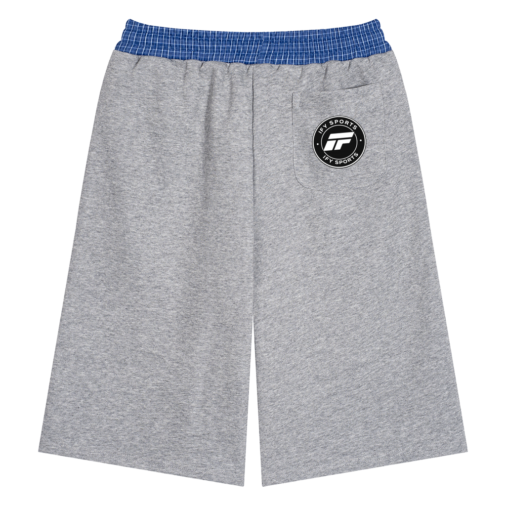 Unisex Plaid Waistband Shorts