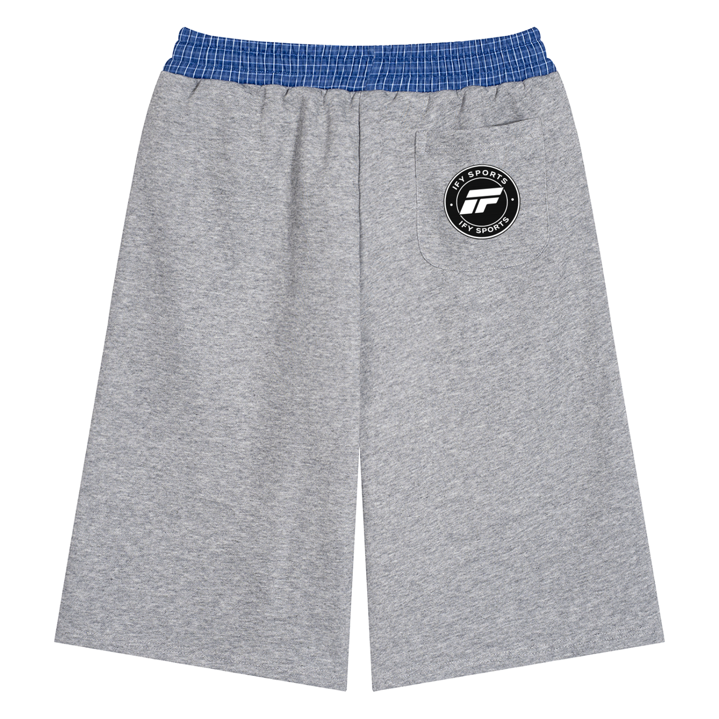 Unisex Plaid Waistband Shorts