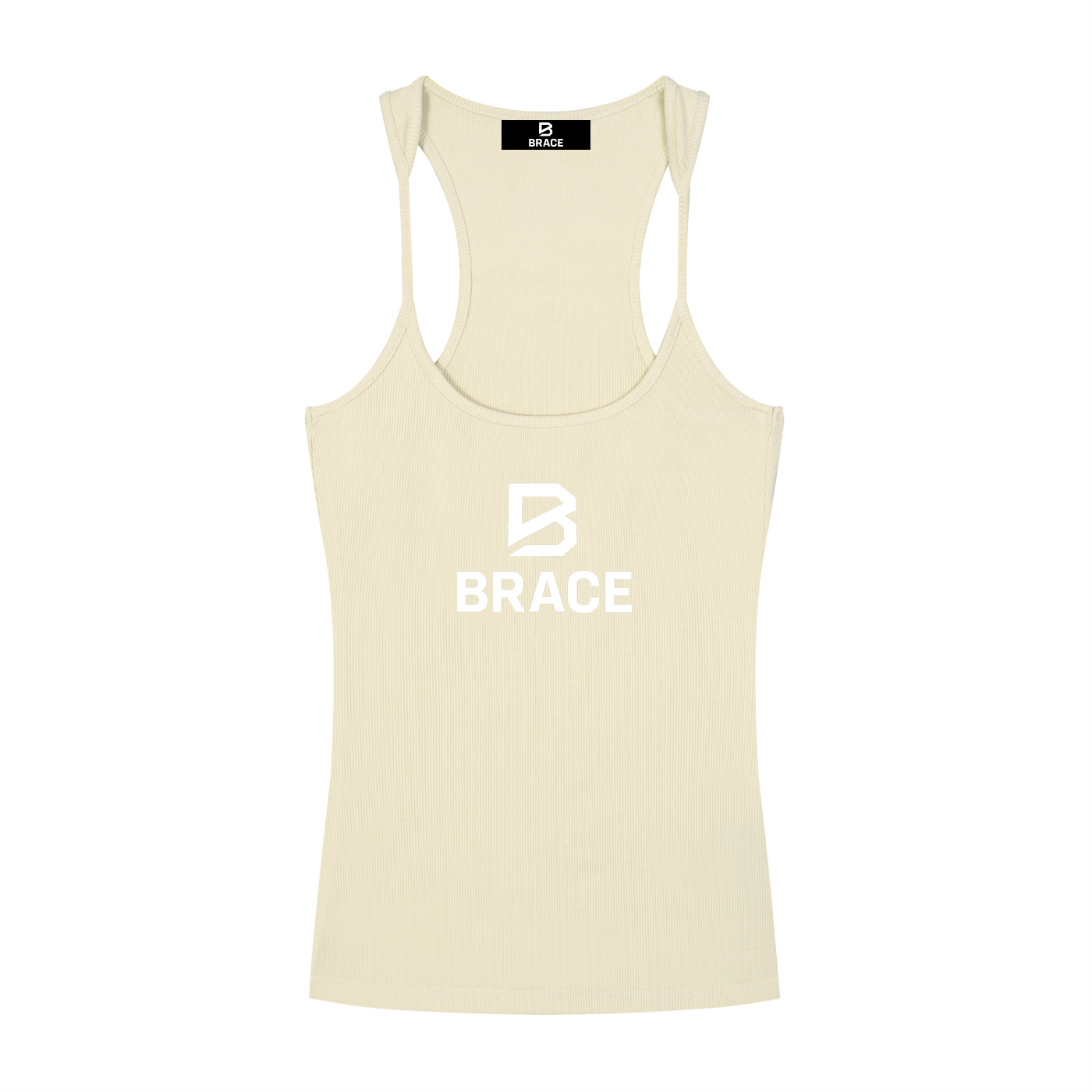BRACE Slim Fit Ribbed Racerback Tank Top