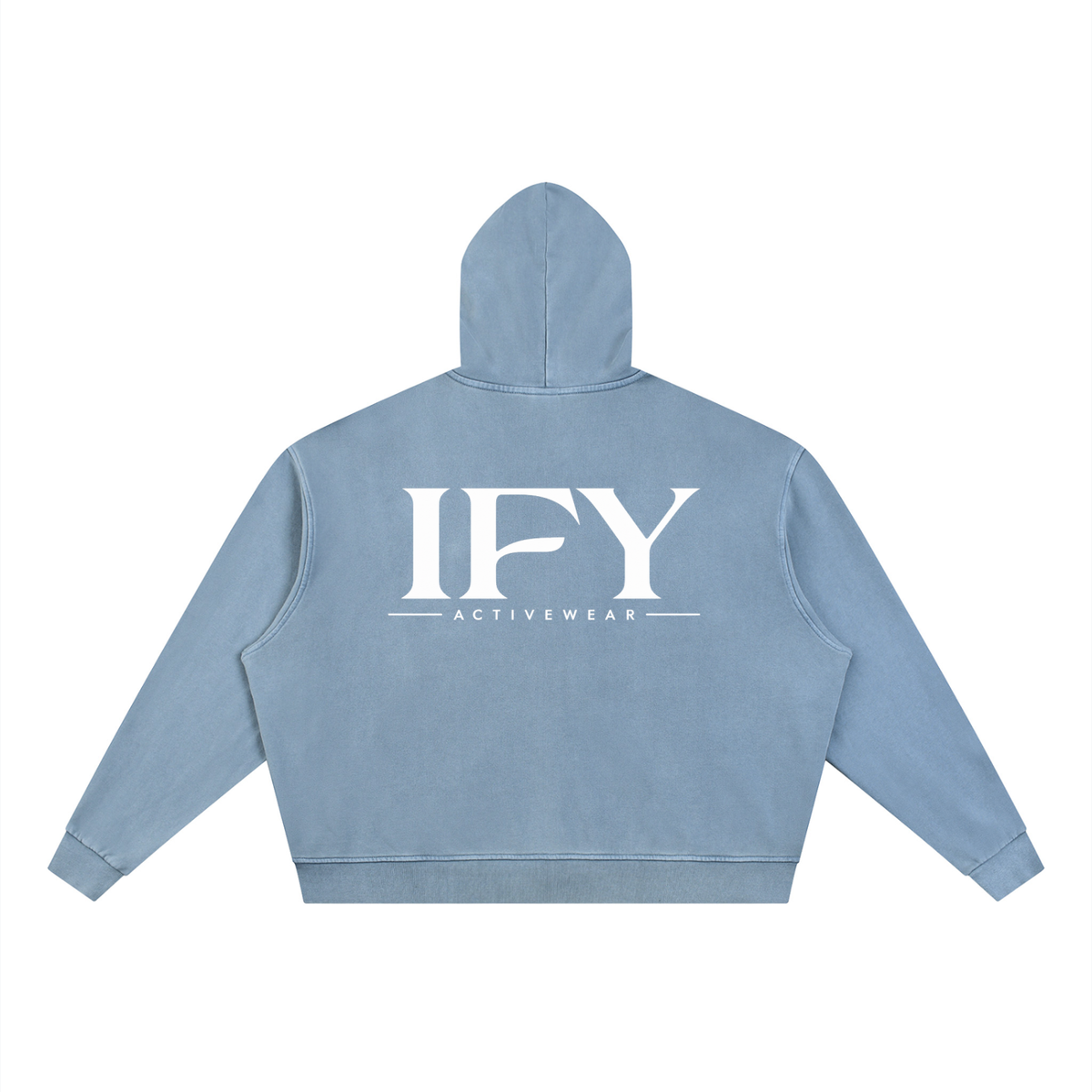 Unisex Vintage Wash Full Zip Boxy Hoodie