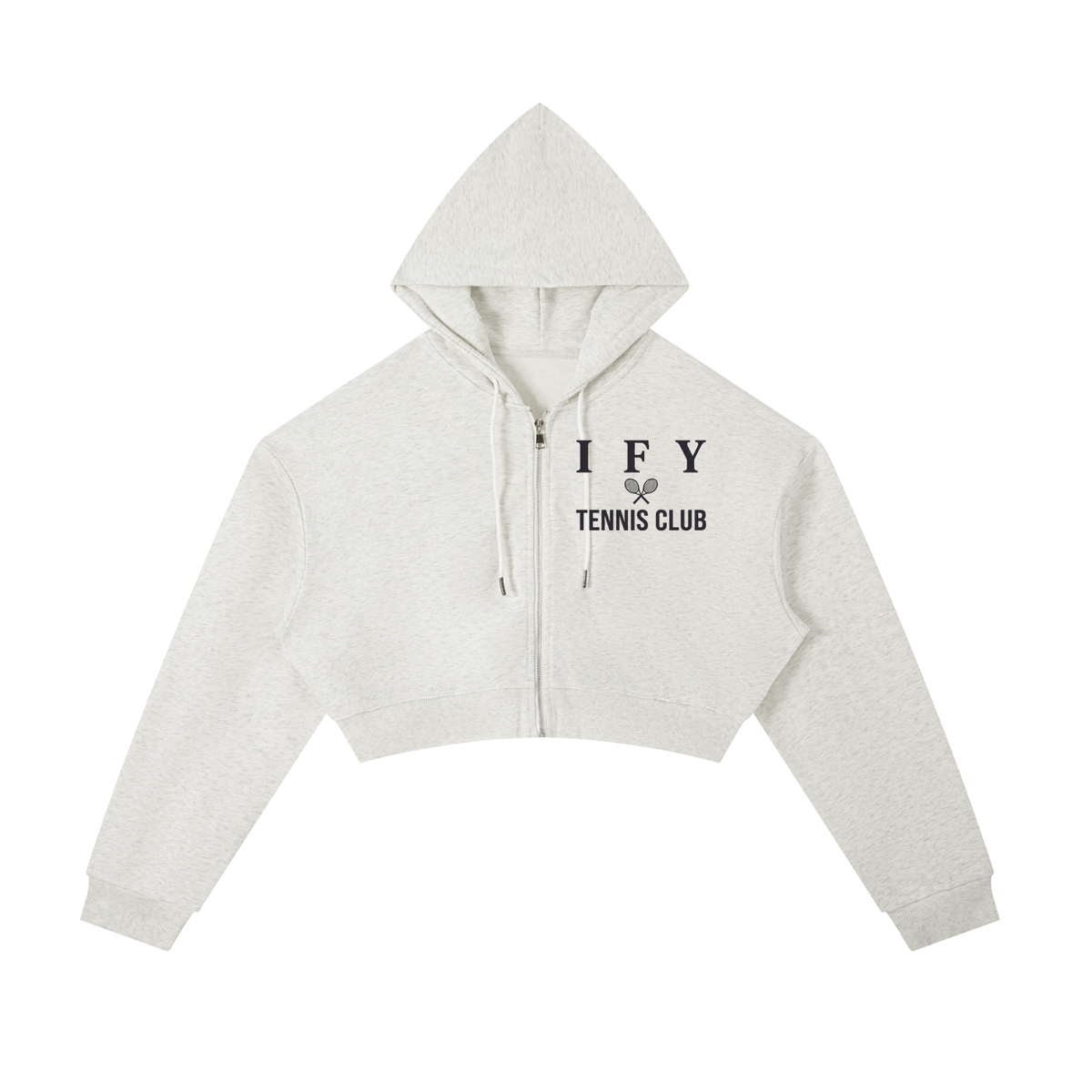 Cropped Zip-Up Hoodie