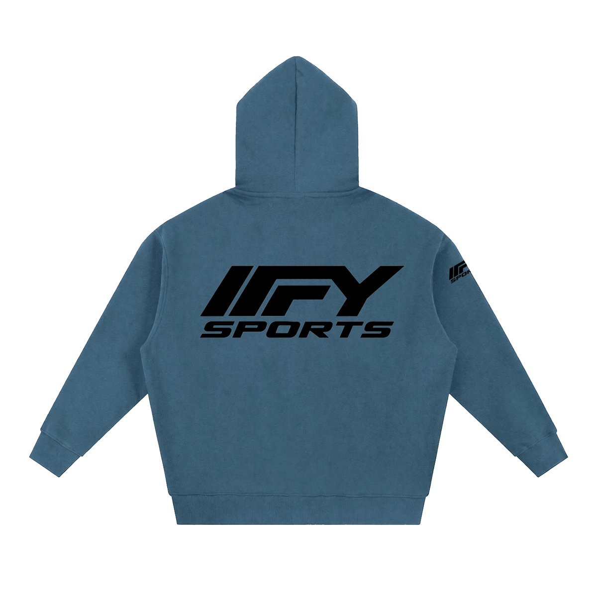 Oversized Two-Way Zip Fleece Hoodie