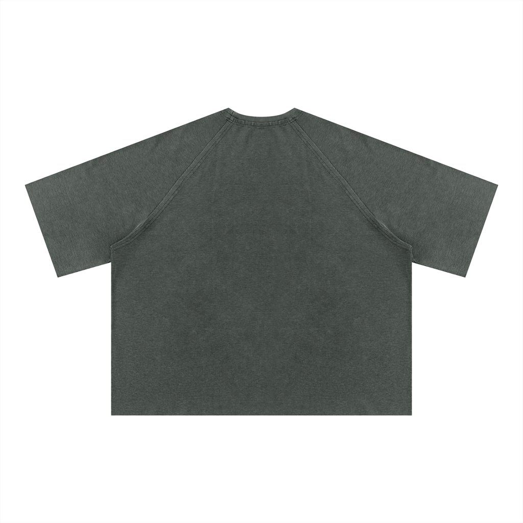 Unisex Mineral Wash Boxy Waffle T-Shirt
