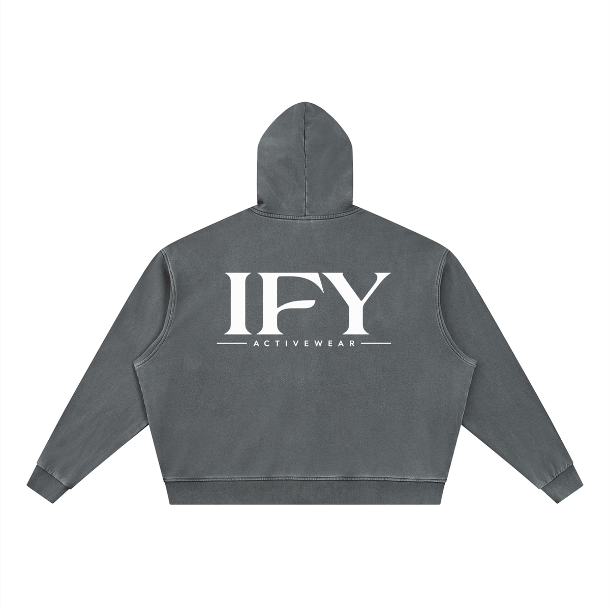 Unisex Vintage Wash Full Zip Boxy Hoodie