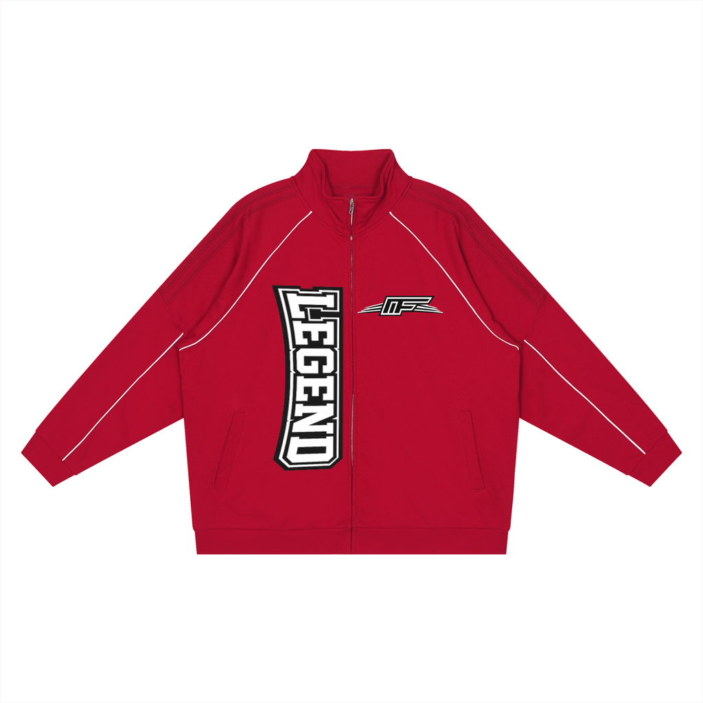 Reflection Striped Raglan Sleeve  Jacket