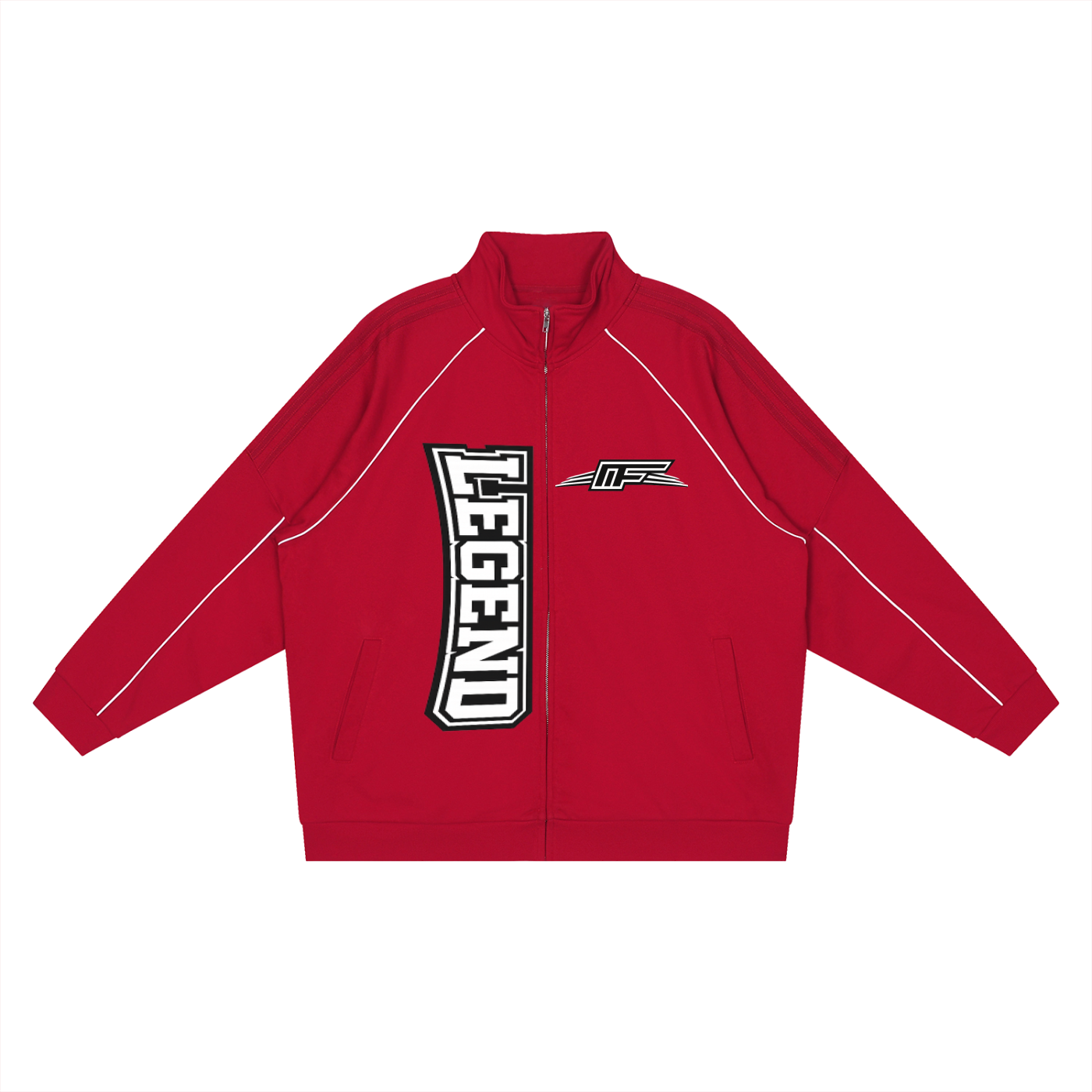 Reflection Striped Raglan Sleeve  Jacket