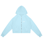 Cropped Zip-Through Hoodie