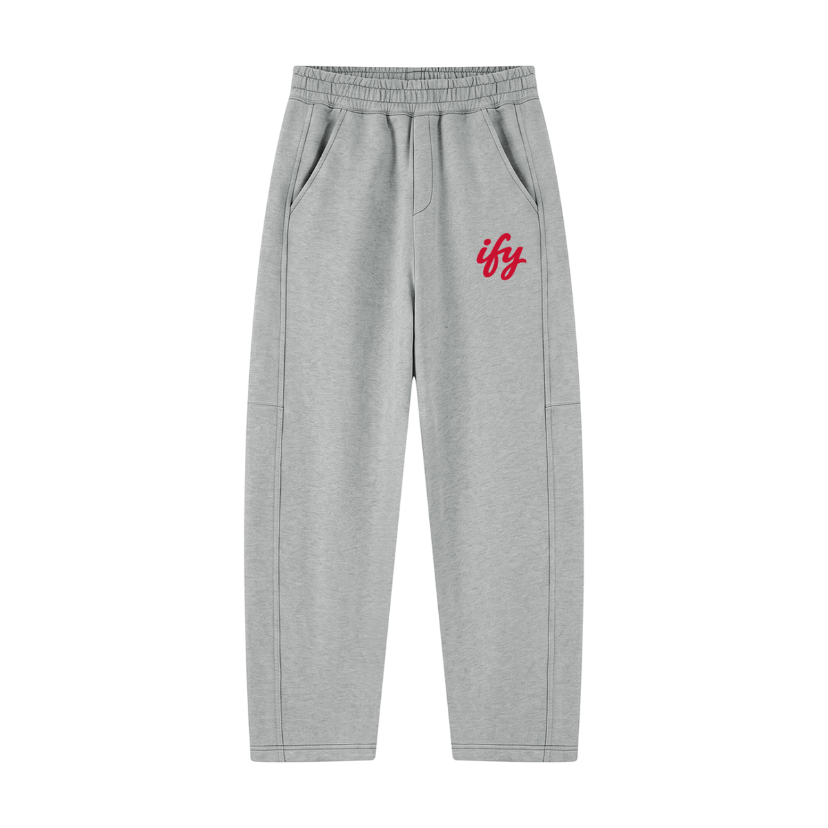 Unisex Tapered Straight Hem Sweatpants