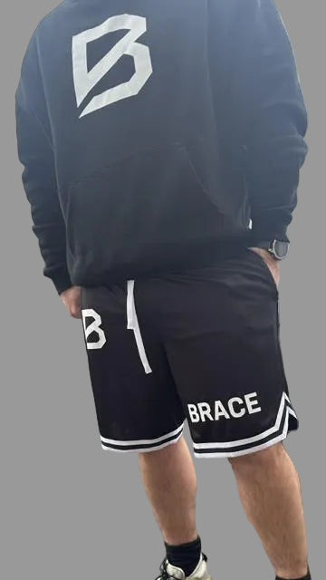 Basketball Shorts - Classic Stripe Trim Athletic Shorts | BRACE