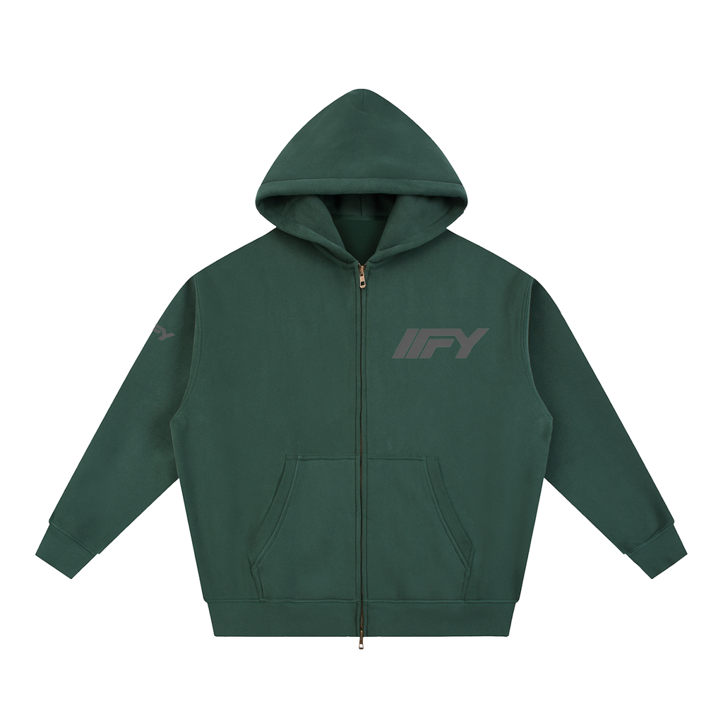 Essential Oversized Fleece Zip Hoodie