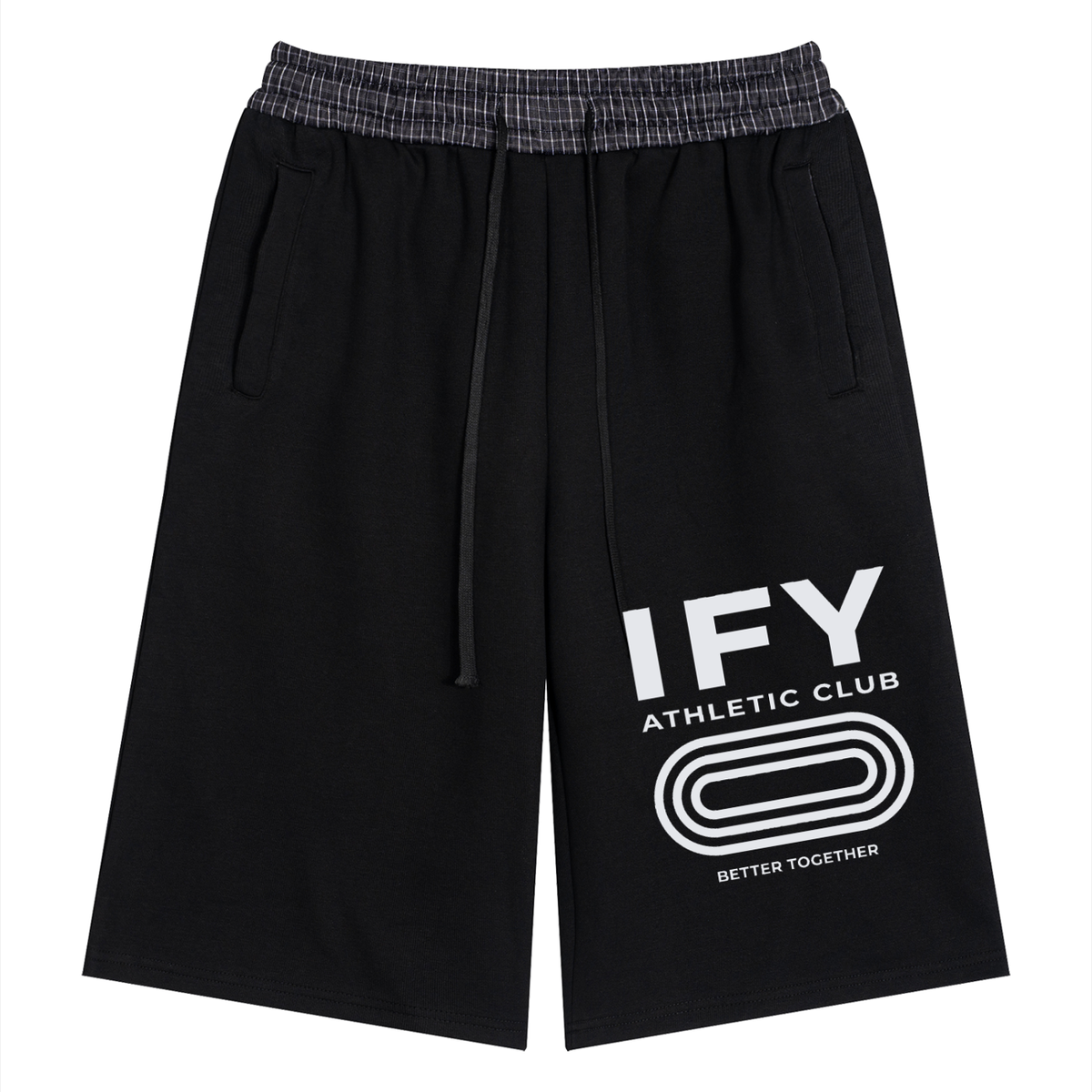 Plaid Waistband Shorts