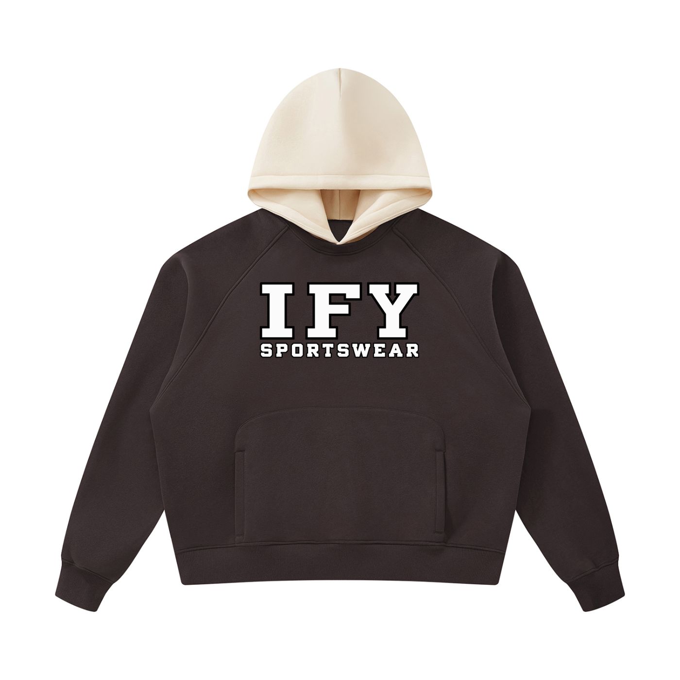 Unisex Fleece Raglan Color Block Hoodie