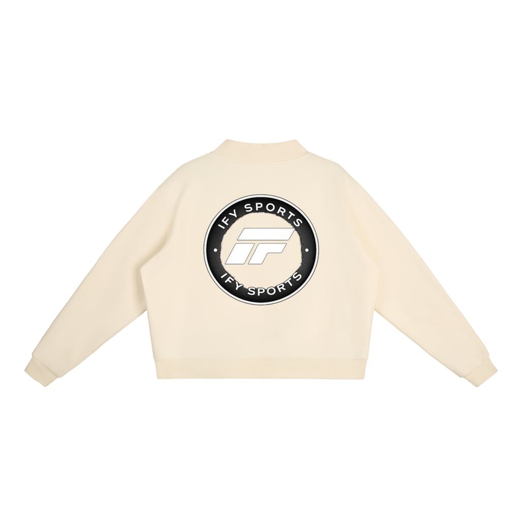 Essential Fleece Mock-Neck Crew Sweatshirt