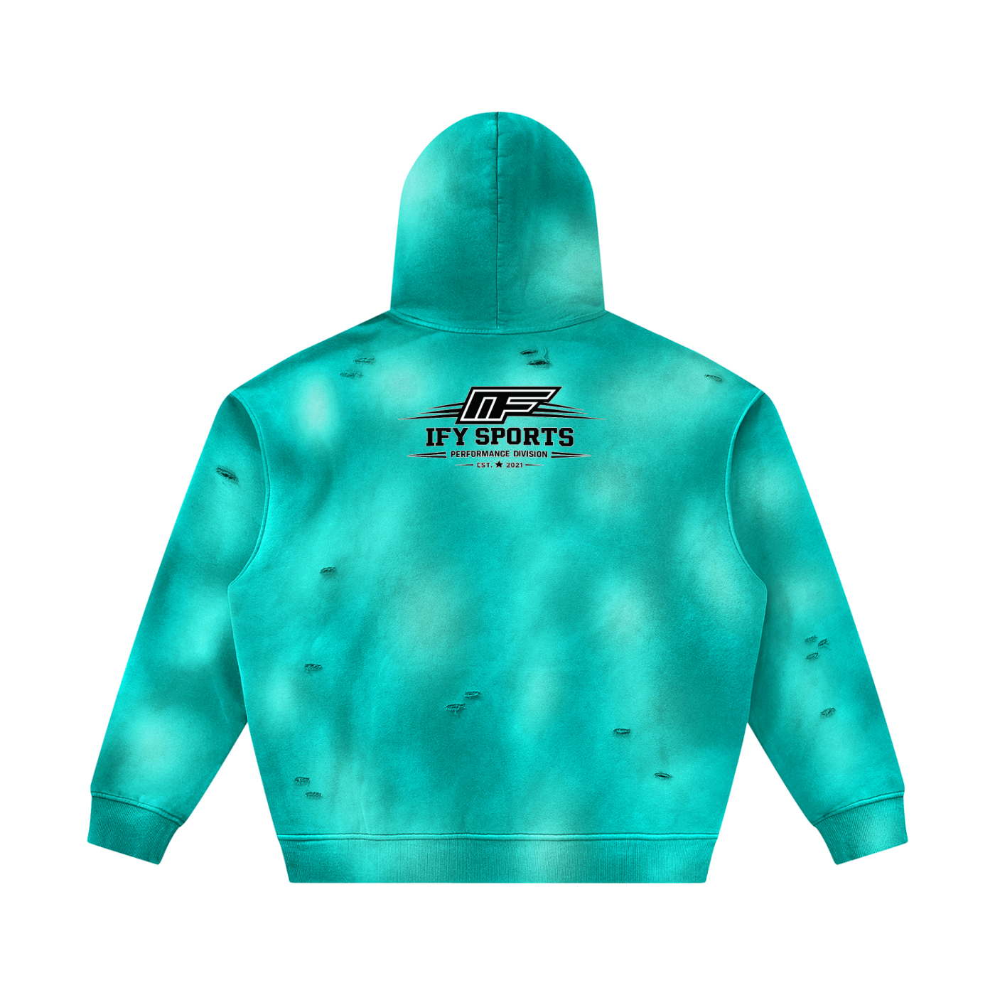 Unisex Sunfade Frayed Fleece Hoodie