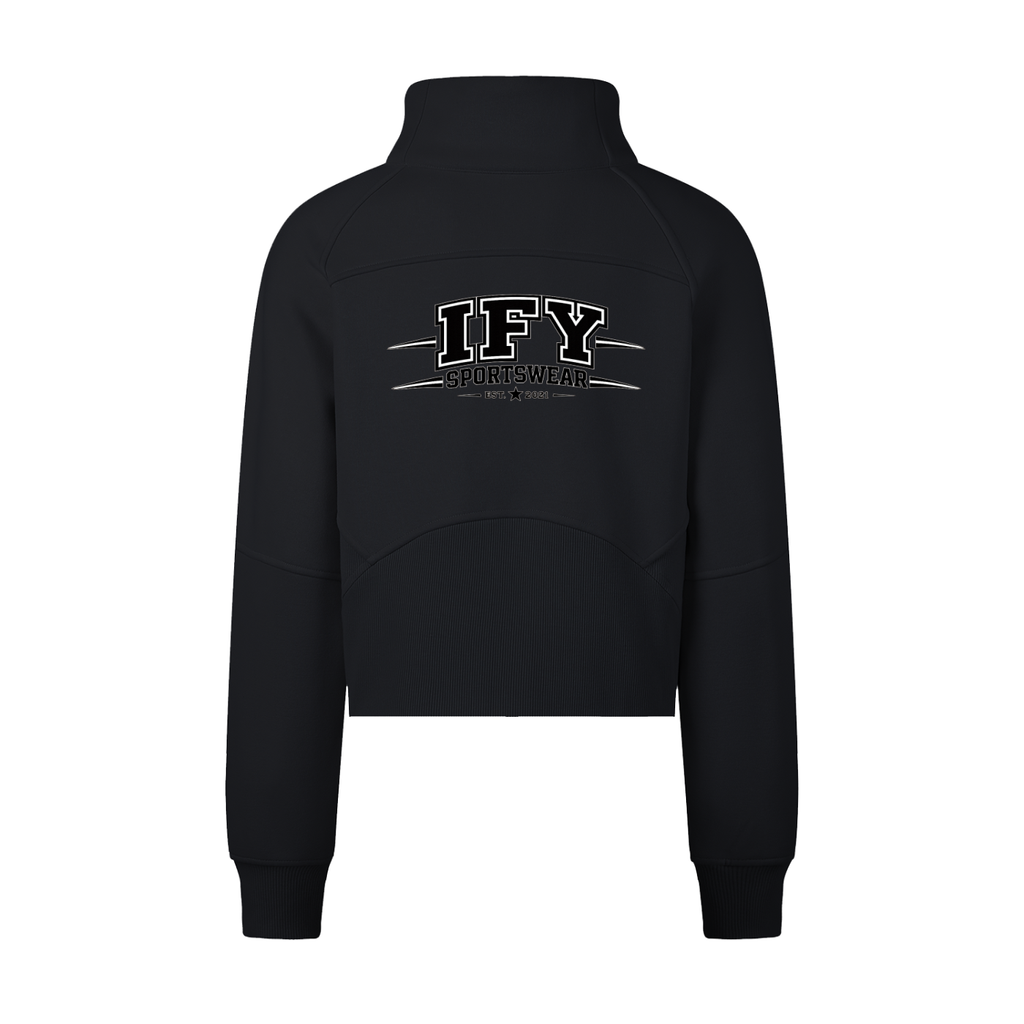 Cropped Half-Zip Sweatshirt – Your Go-To for Comfort and Style