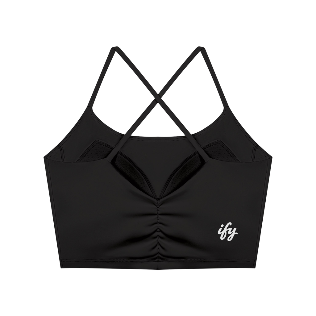 Ruched Cropped Yoga Tank Top