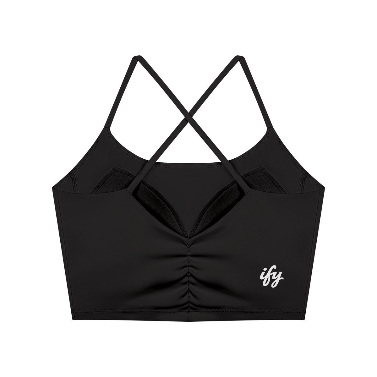 Ruched Cropped Yoga Tank Top