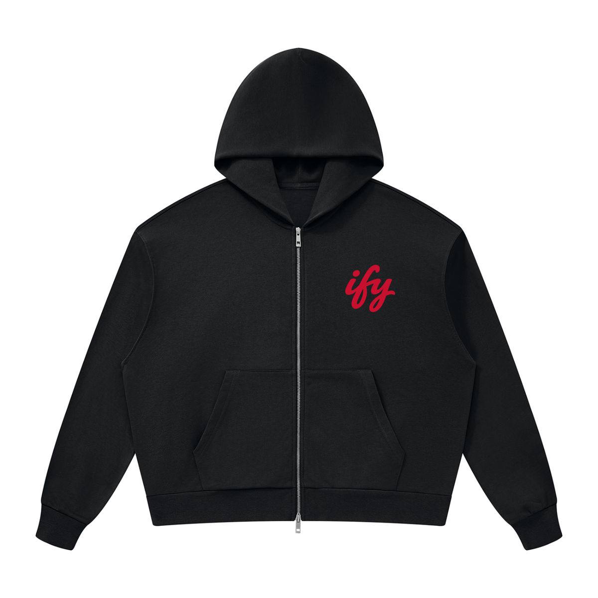 Unisex Drop Shoulder Full Zip Hoodie
