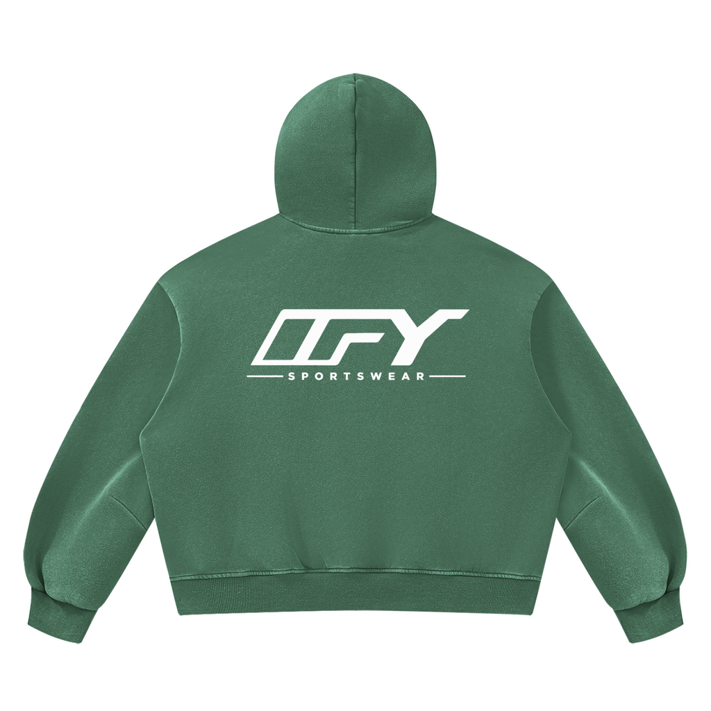 Unisex Vintage Wash Boxy Fleece Hoodie
