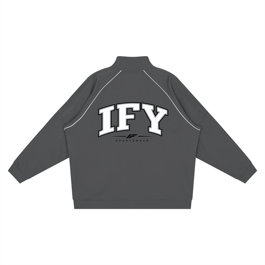 Reflection Striped Raglan Sleeve  Jacket