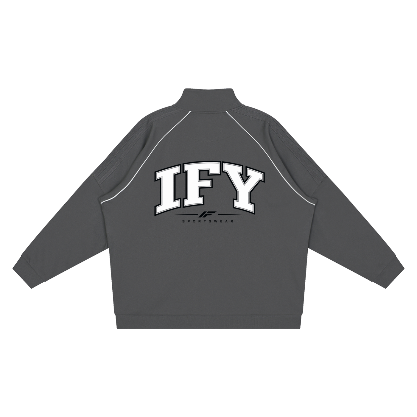 Reflection Striped Raglan Sleeve  Jacket