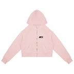 Cropped Zip Hoodie & Wide-Leg Fleece Set