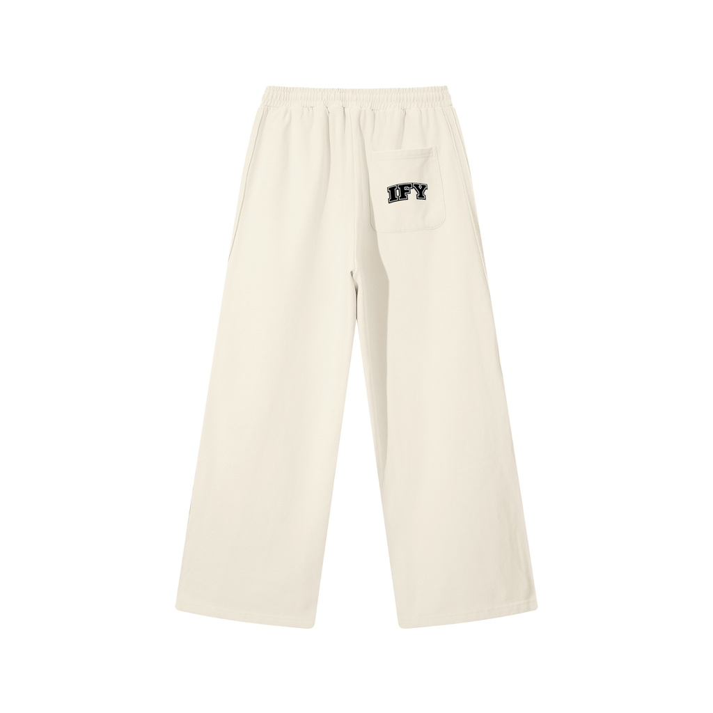 Contrast Tape Straight-Leg Sweatpants