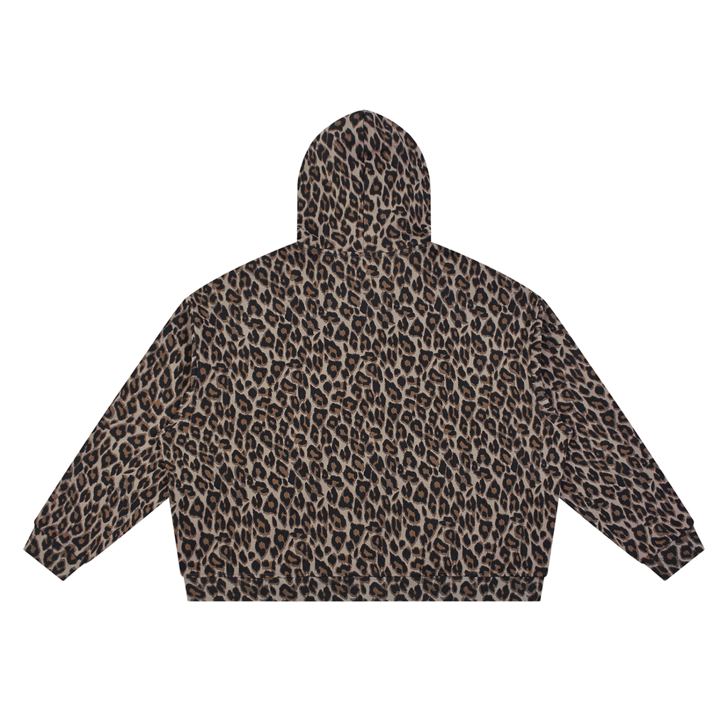 Unisex Leopard Full Zip Hoodie