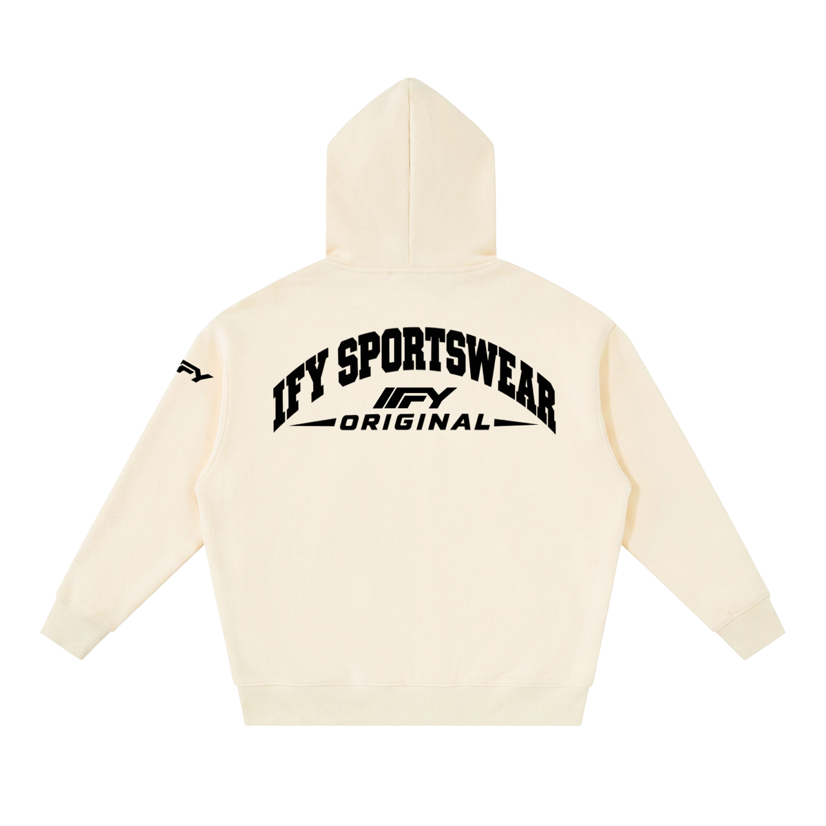 Oversized Two-Way Zip Fleece Hoodie