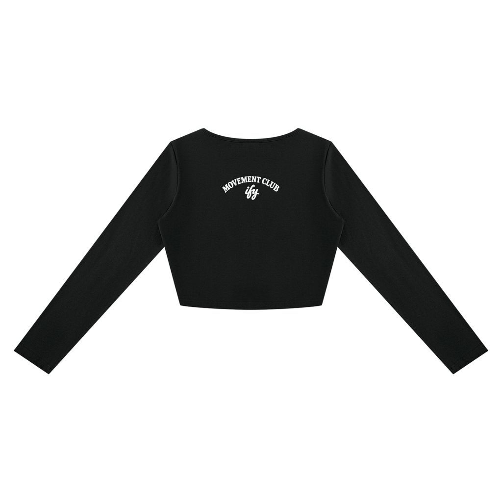 Cotton-Rich Cropped Long-Sleeve T-Shirt