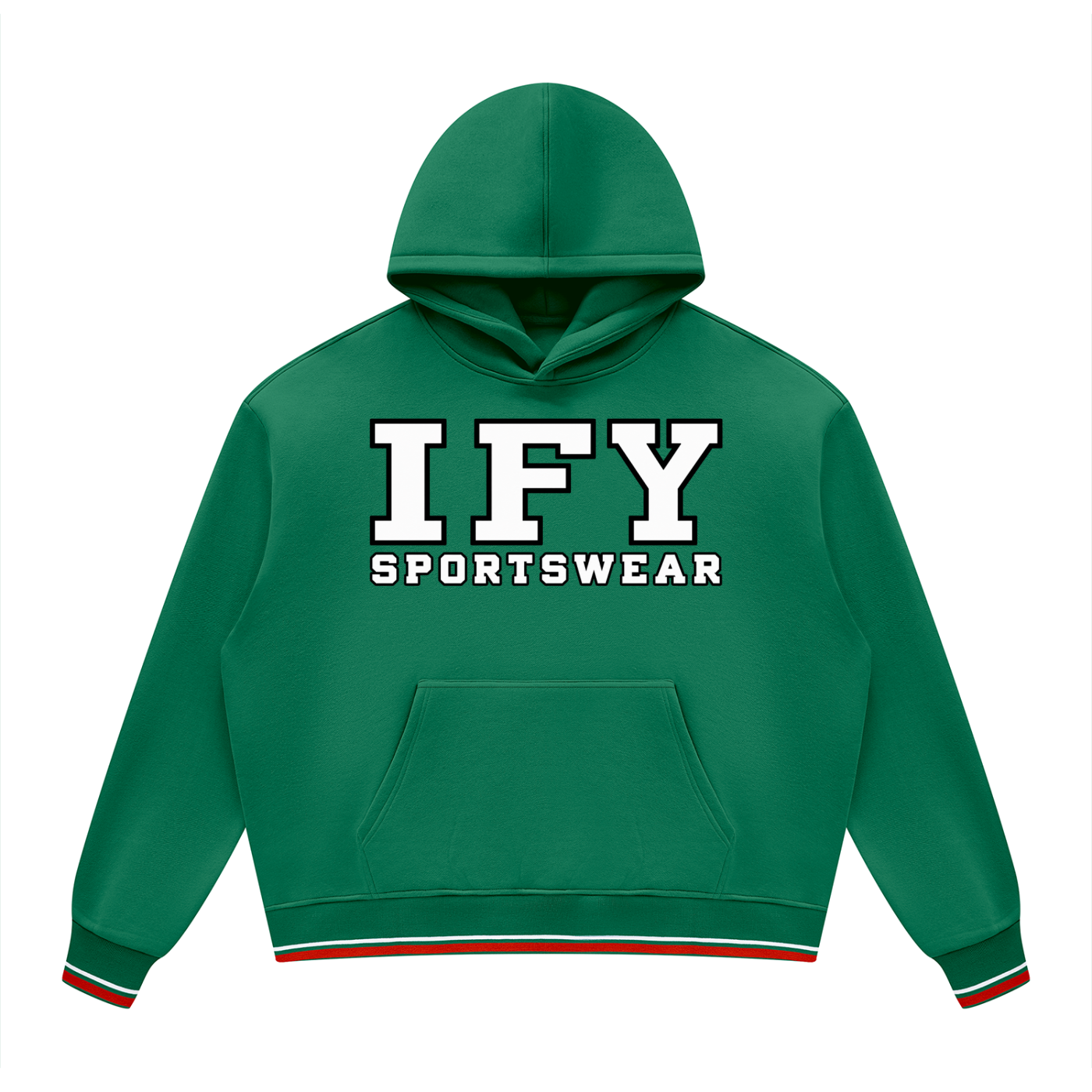 Unisex Oversized Color Block Fleece Hoodie